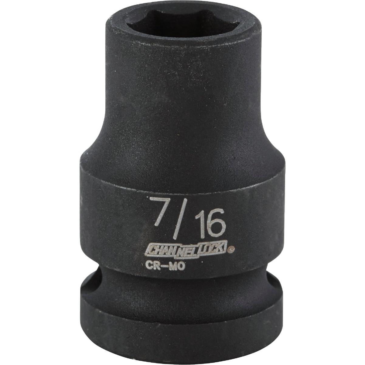 Channellock 1/2 In. Drive 7/16 In. 6-Point Shallow Standard Impact Socket