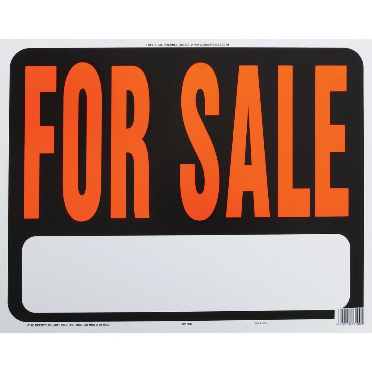 Hy-Ko 15x19 Heavy Gauge Plastic Sign, For Sale