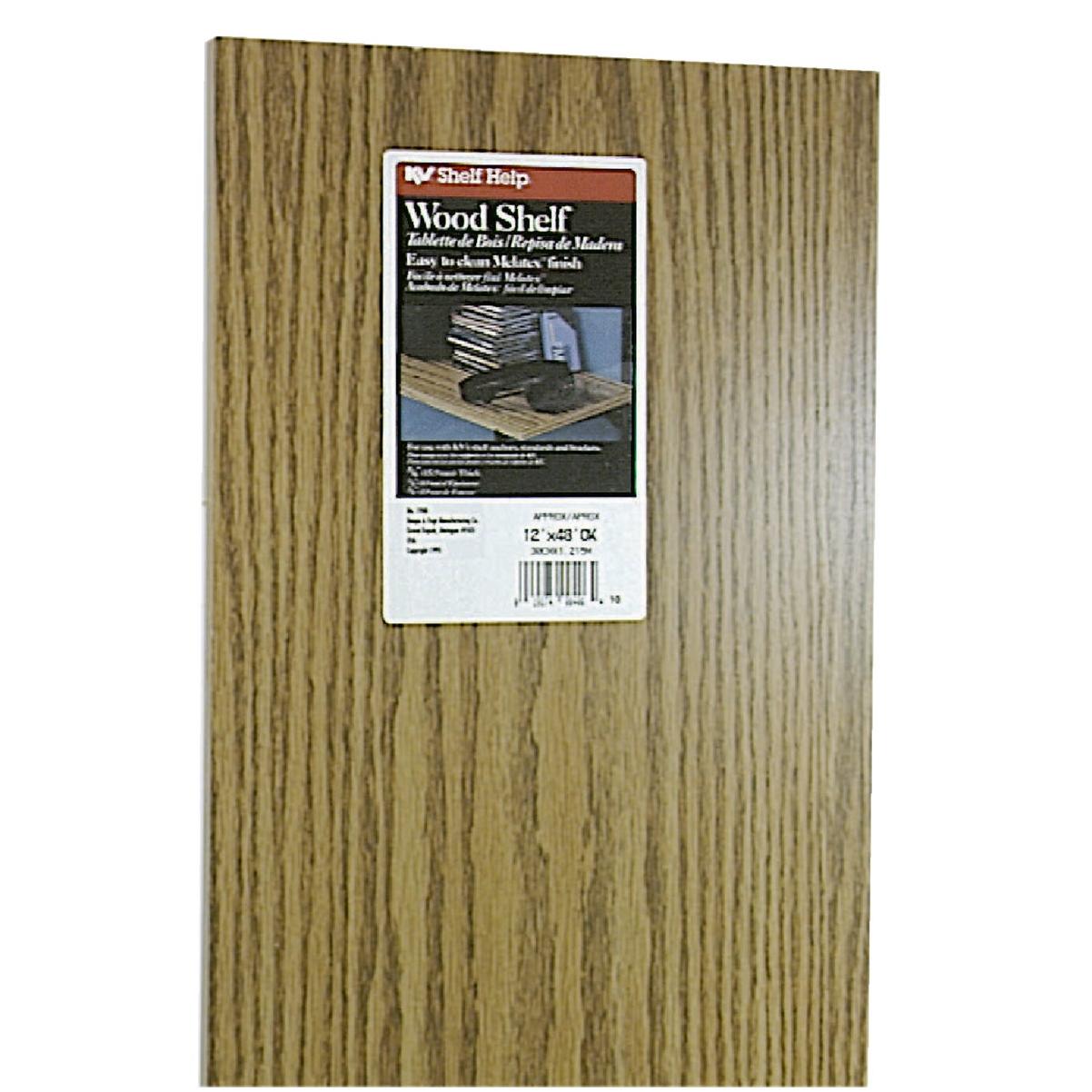 Knape & Vogt 12 In. x 48 In. Oak All-Purpose Shelf