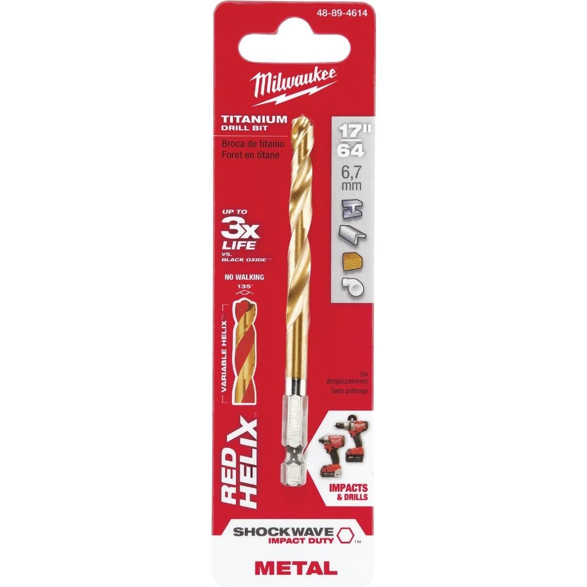 Milwaukee SHOCKWAVE Impact Duty 17/64 In. Titanium Hex Shank Drill Bit