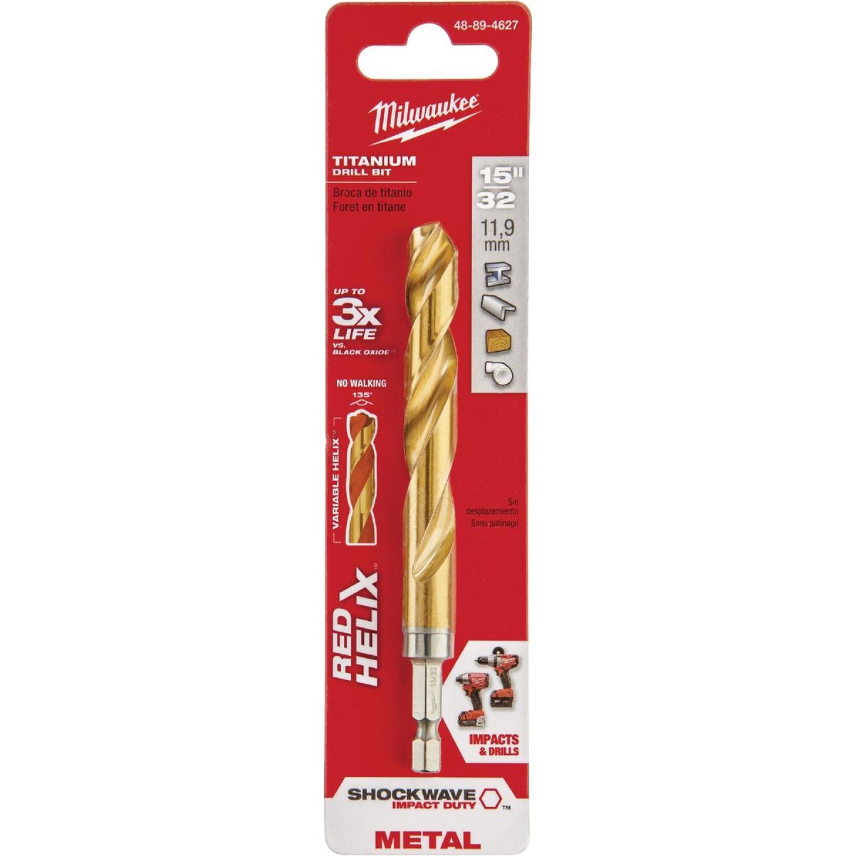 Milwaukee SHOCKWAVE Impact Duty 15/32 In. Titanium Hex Shank Drill Bit