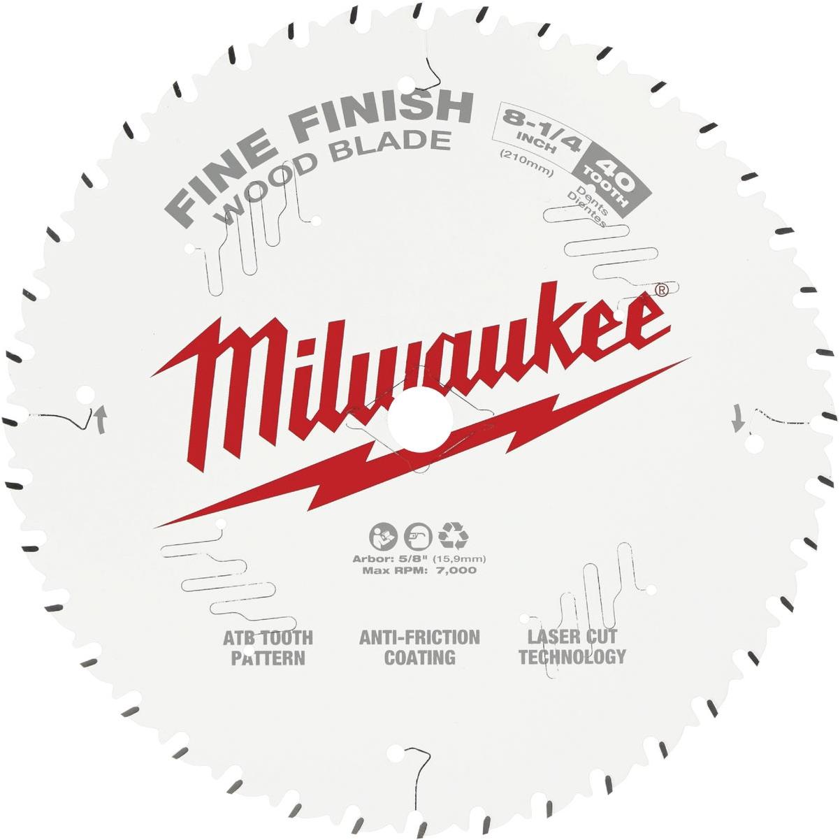 Milwaukee 8-1/4 In. 40-Tooth Fine Finish Circular Saw Blade