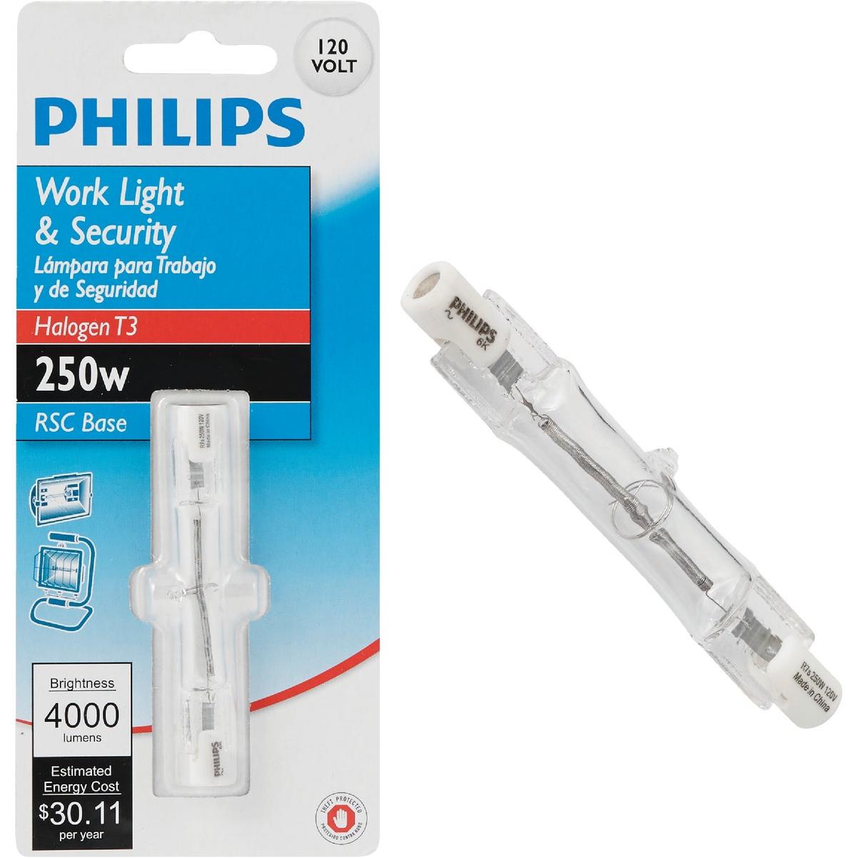 Philips 250W 120V Clear RSC Base T3 Halogen Work Light Bulb