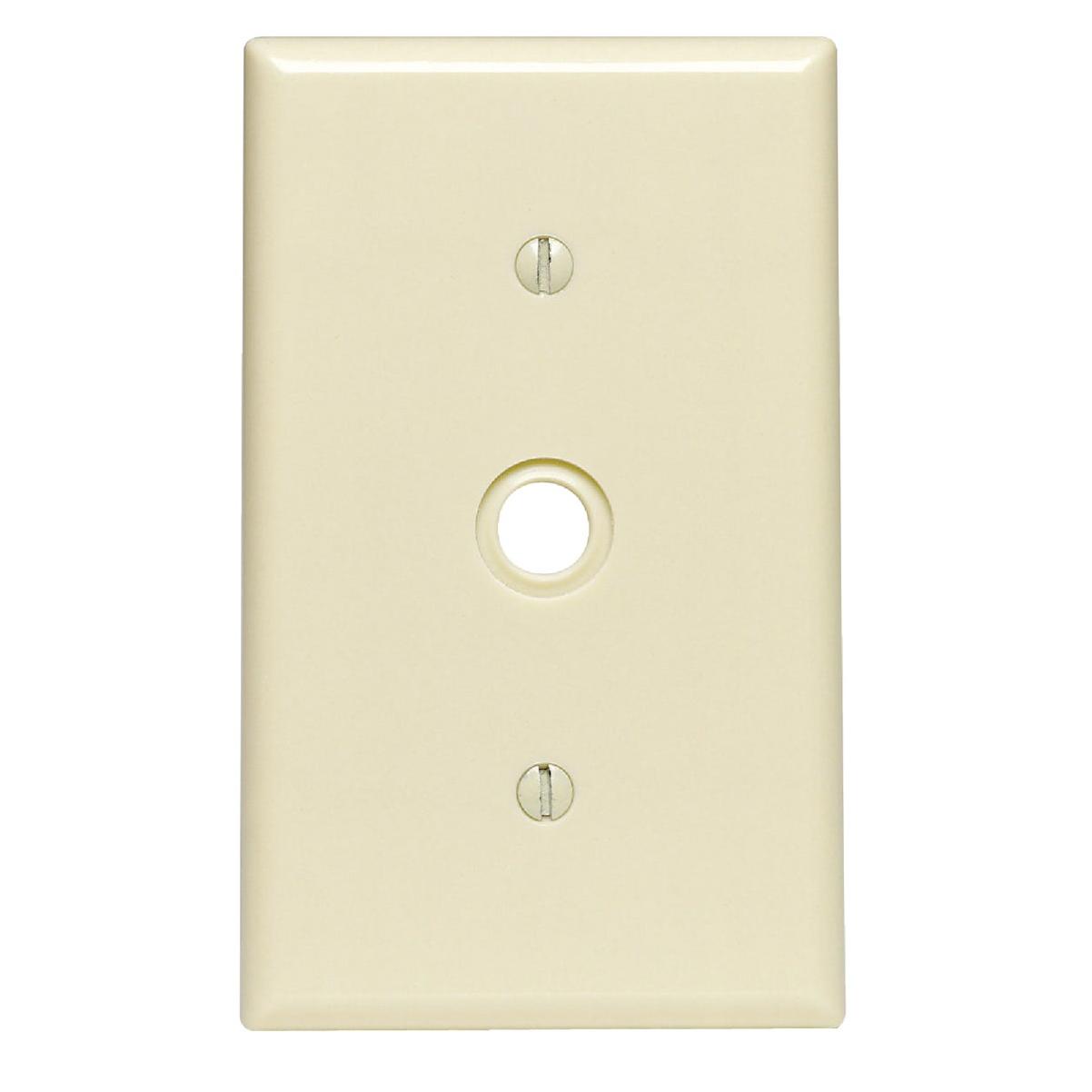 Leviton 1-Gang Thermoset Plastic Ivory Telephone/Cable Wall Plate with 0.406 In. to 0.625 In. Hole