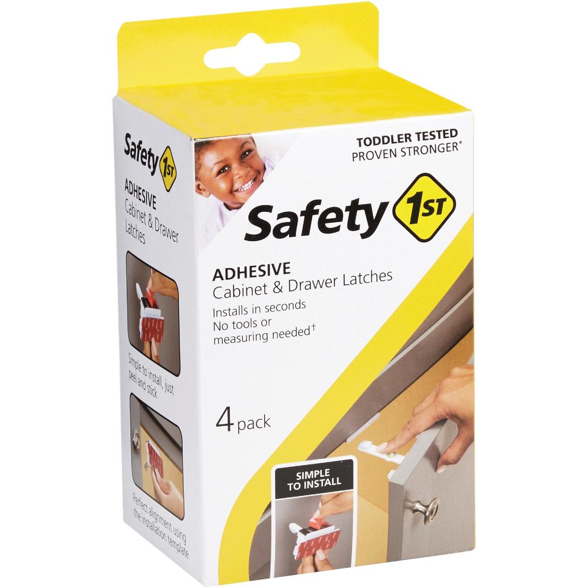 Safety 1st Adhesive Cabinet & Drawer Lock & Latch (4-Pack)