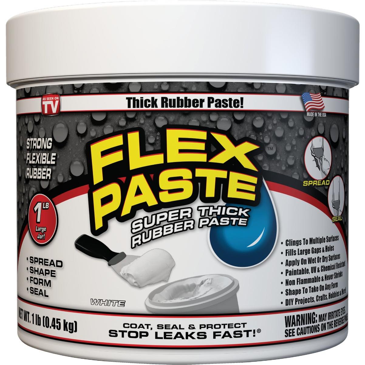 Flex Paste 1 Lb. Rubber Sealant, White