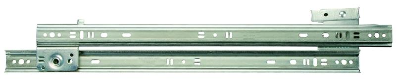 Knape & Vogt 1300P ZC 16 Drawer Slide, 75 lb, 16 in L Rail, 1/2 in W Rail,  Steel, Zinc