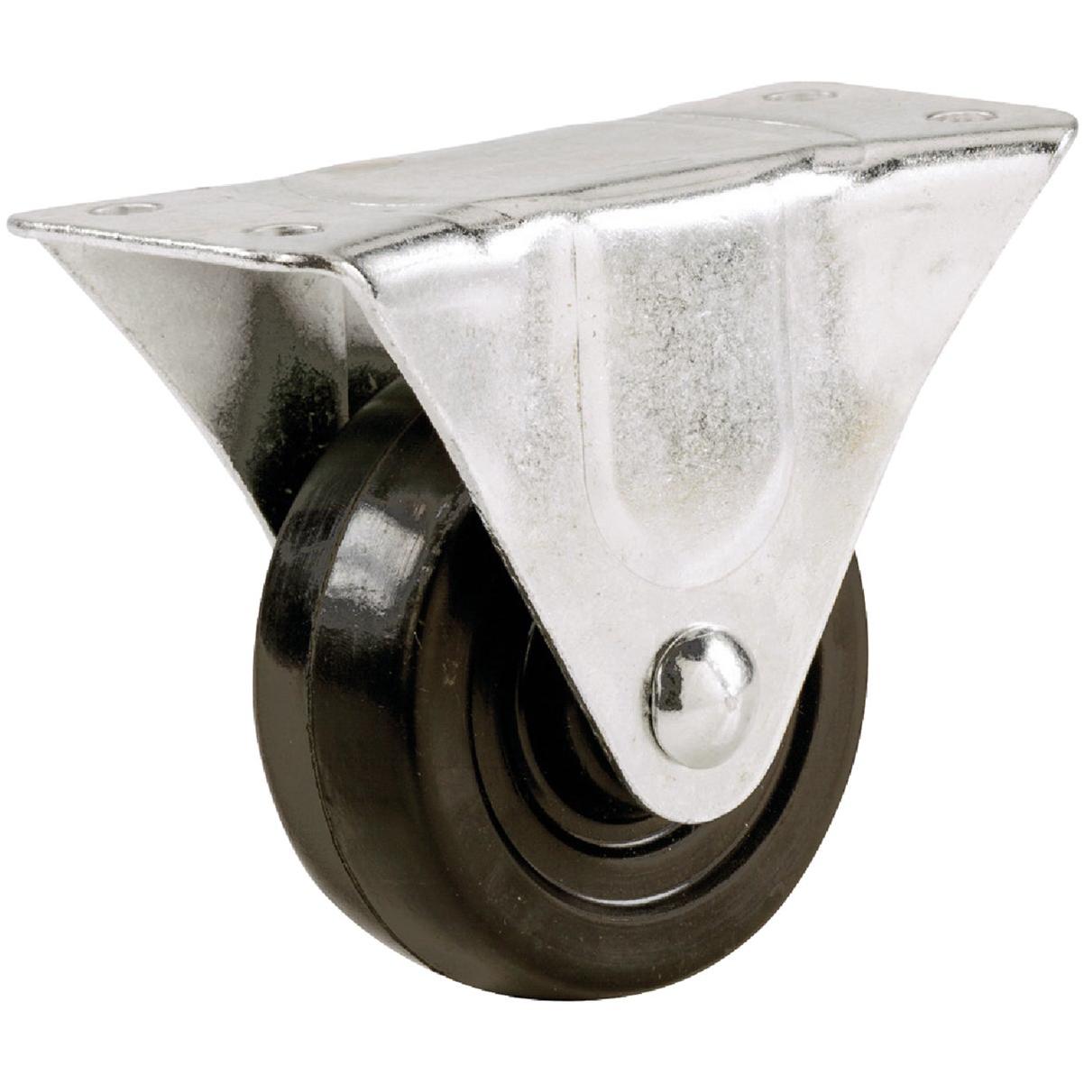 Shepherd Hardware 4 In. General-Duty Rubber Rigid Plate Caster