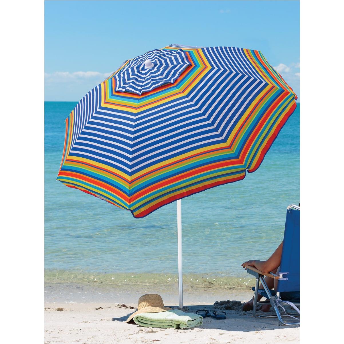 Rio Brands 6 Ft. Beach Tilt Umbrella Country Farm Garden