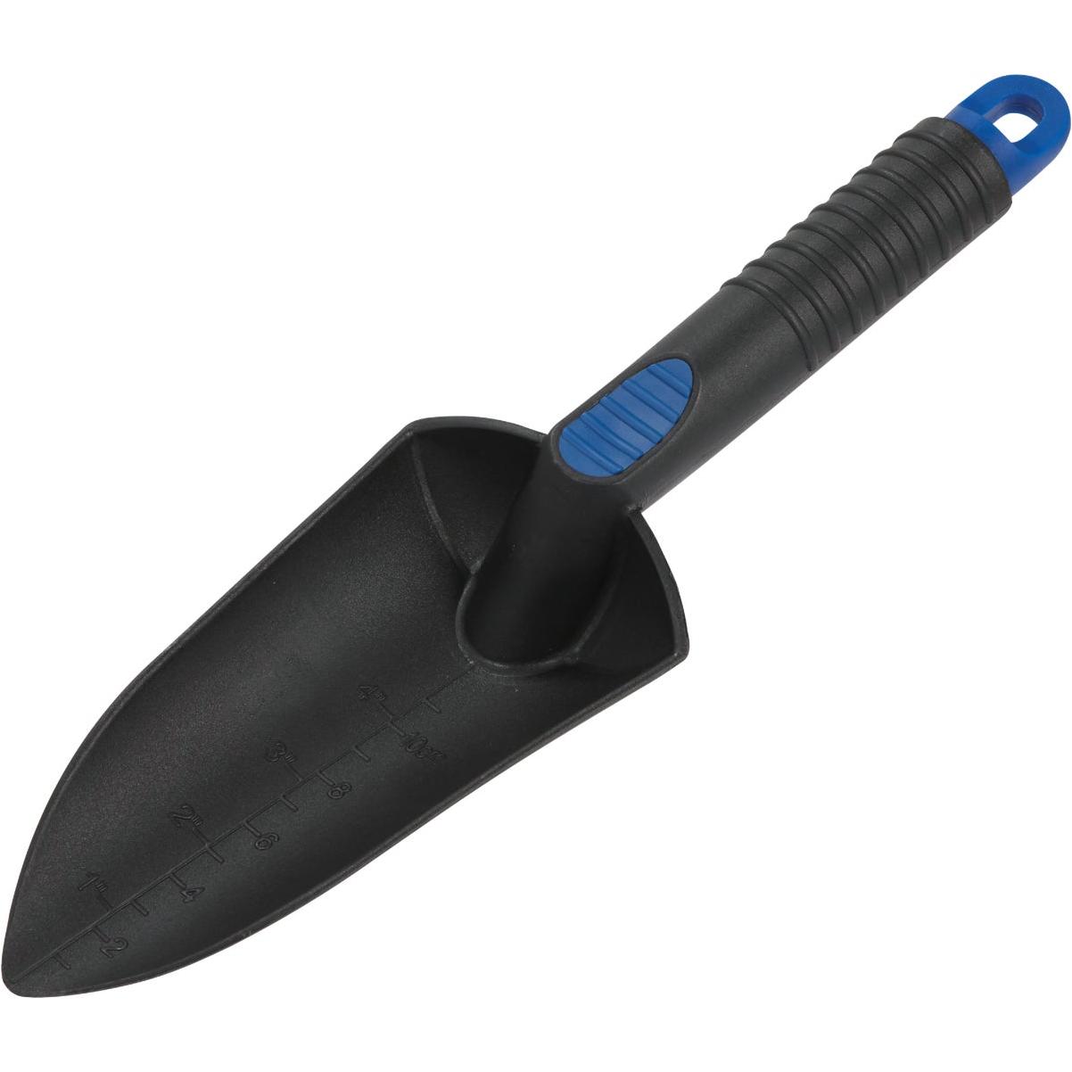 11-1/2 Inch Nylon Garden Trowel With Cushioned Grip And Measurement Markings