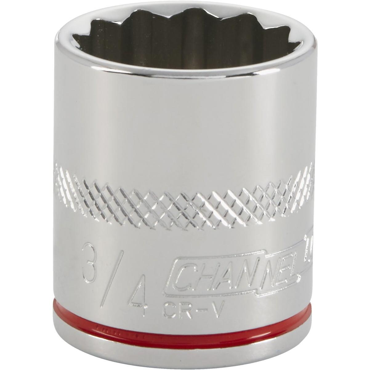 Channellock 3/8 In. Drive 3/4 In. 12-Point Shallow Standard Socket