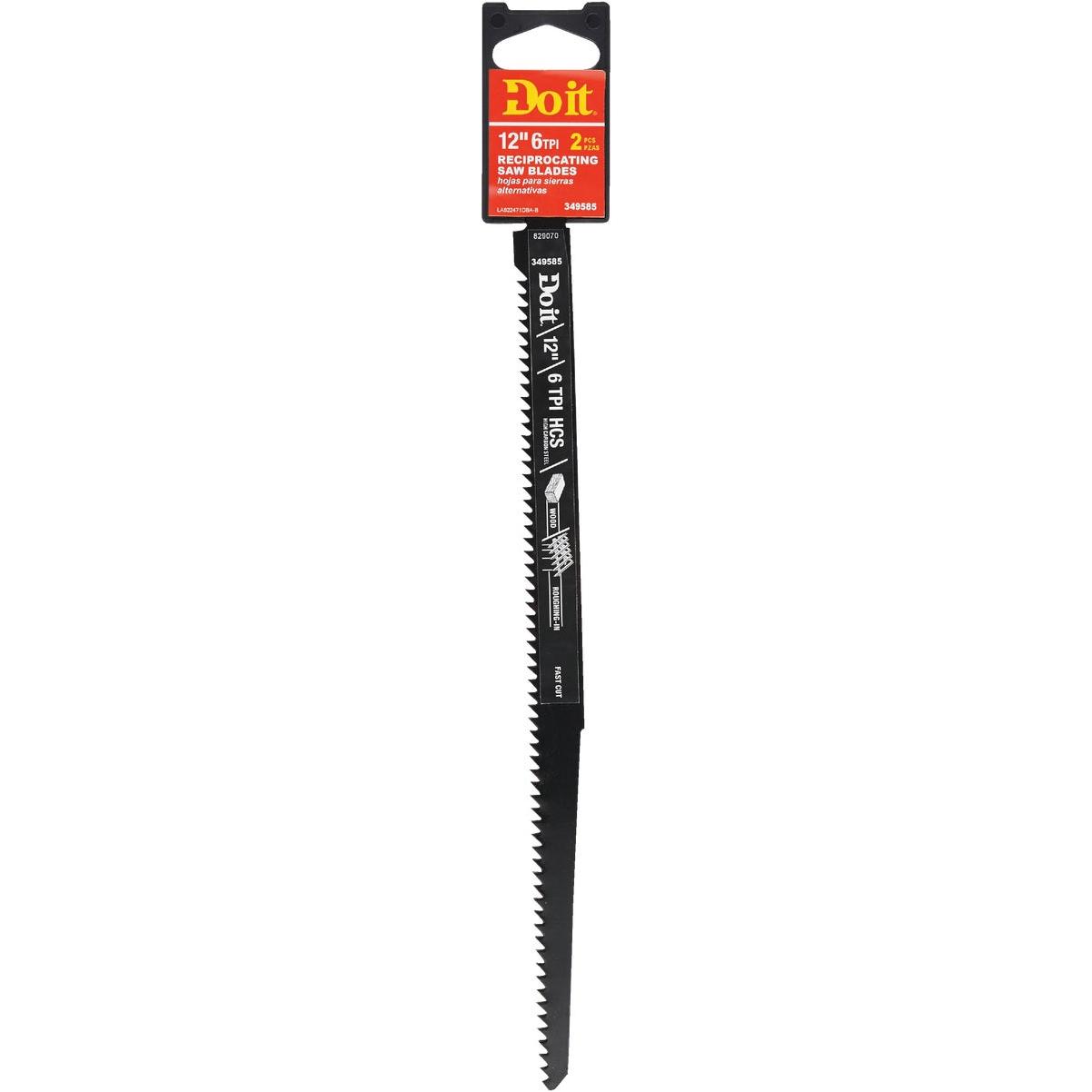 Do it Best 12 In. 5/8 TPI Bi-Metal Nail-Embedded Wood Reciprocating Saw Blade (2-Pack)