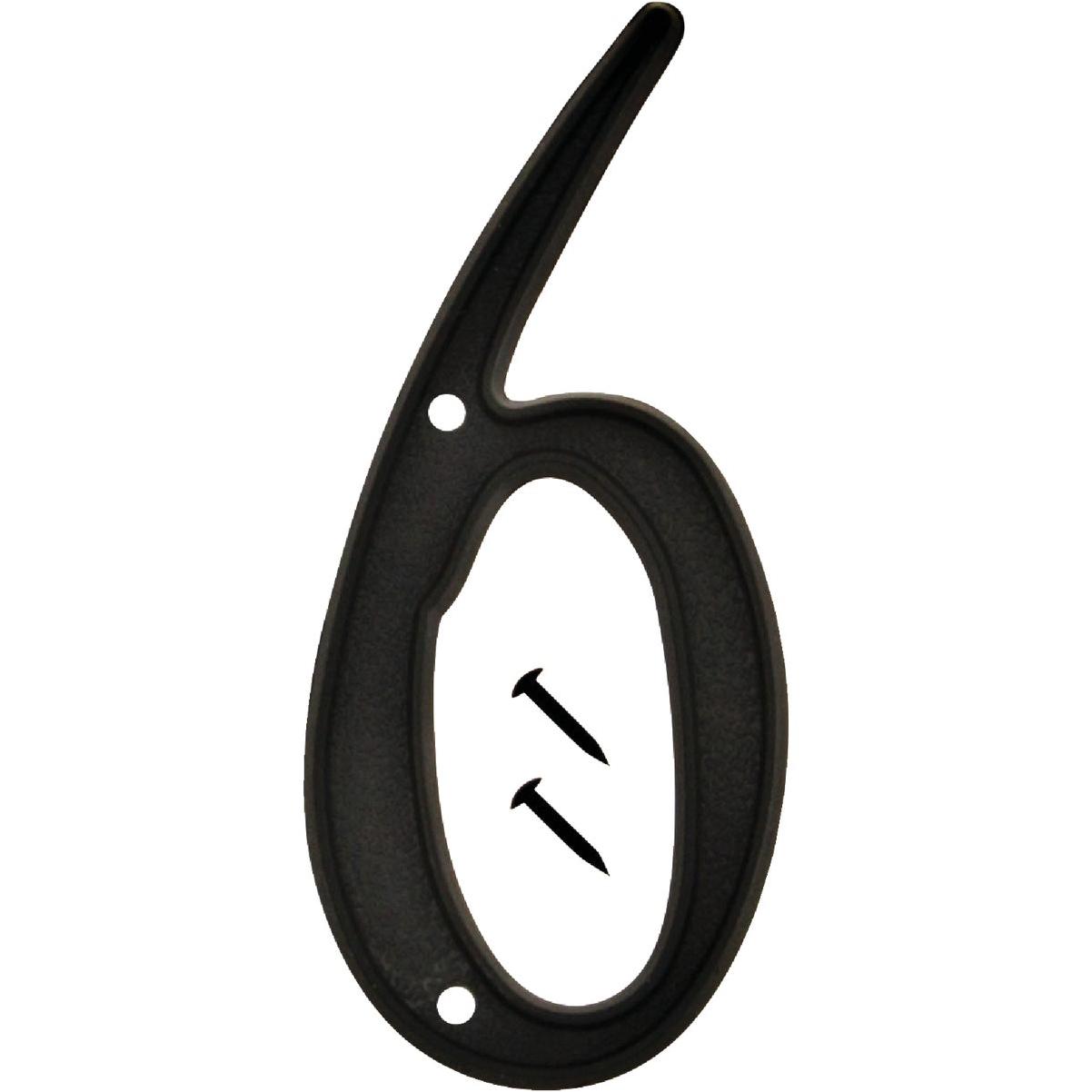 Hy-Ko 4 In. Black House Number Six