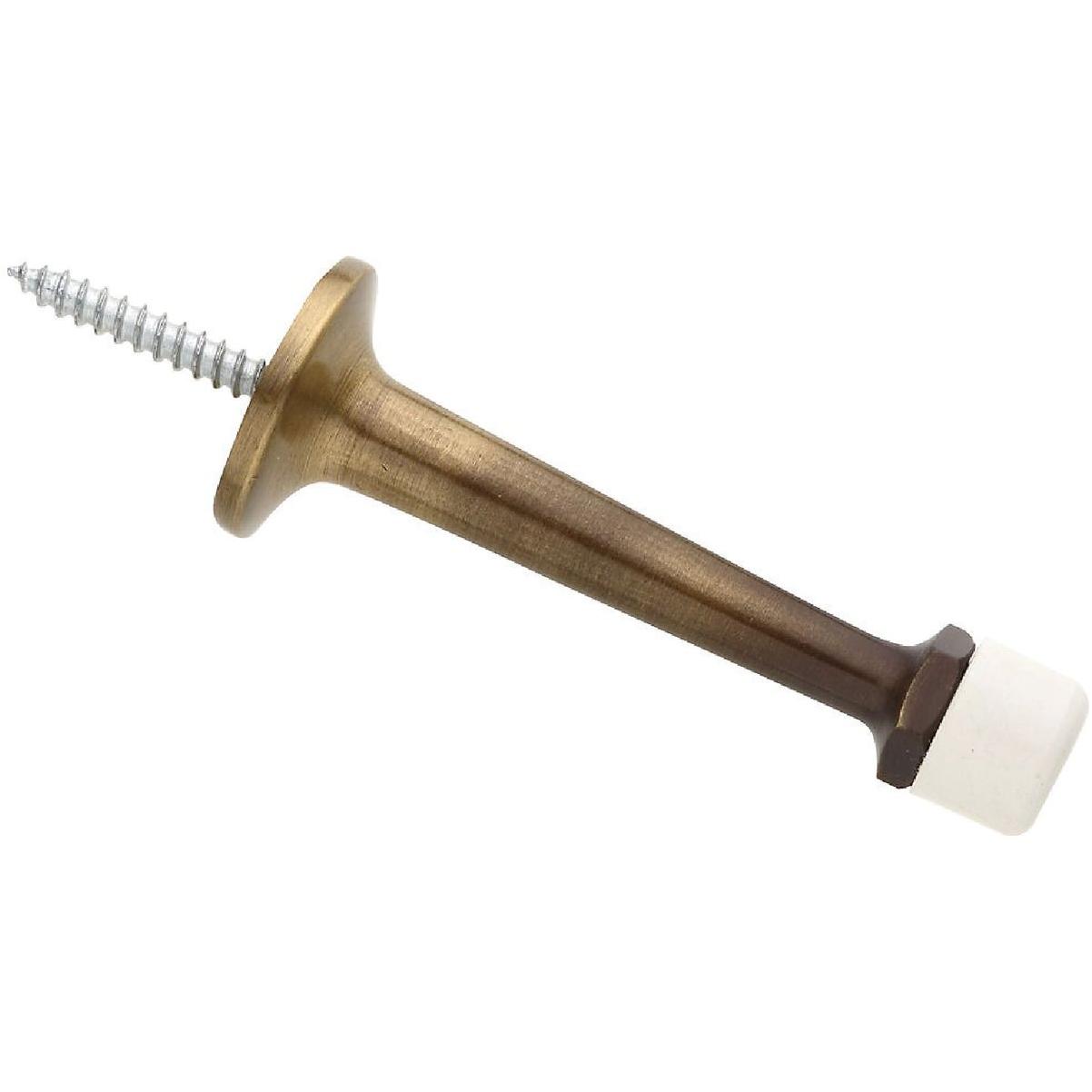National Hardware Gallery 3 In. Antique Brass Door Stop