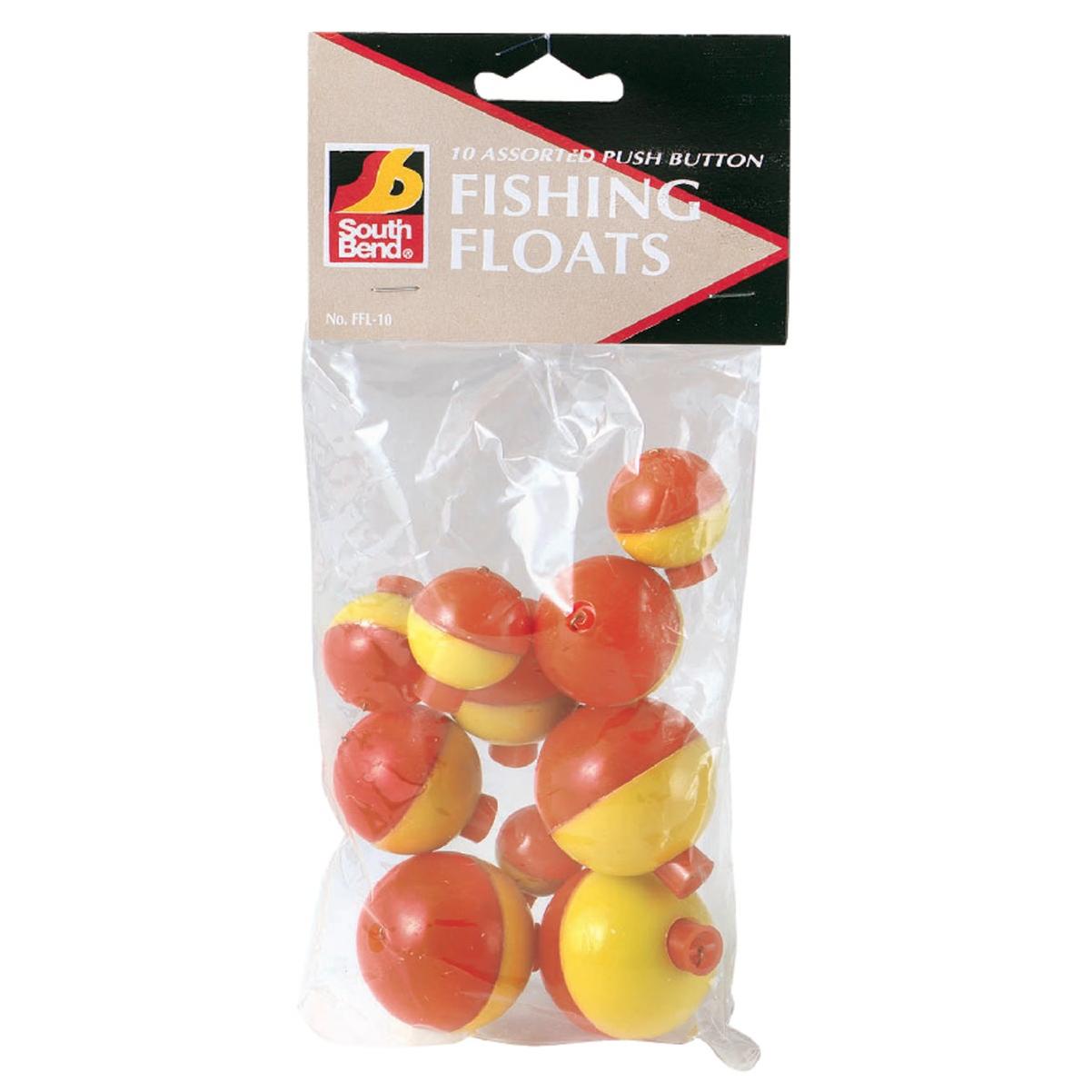 Vanguard Assorted Sizes red and white Push-Button Fishing Bobber Float (3-Pack)