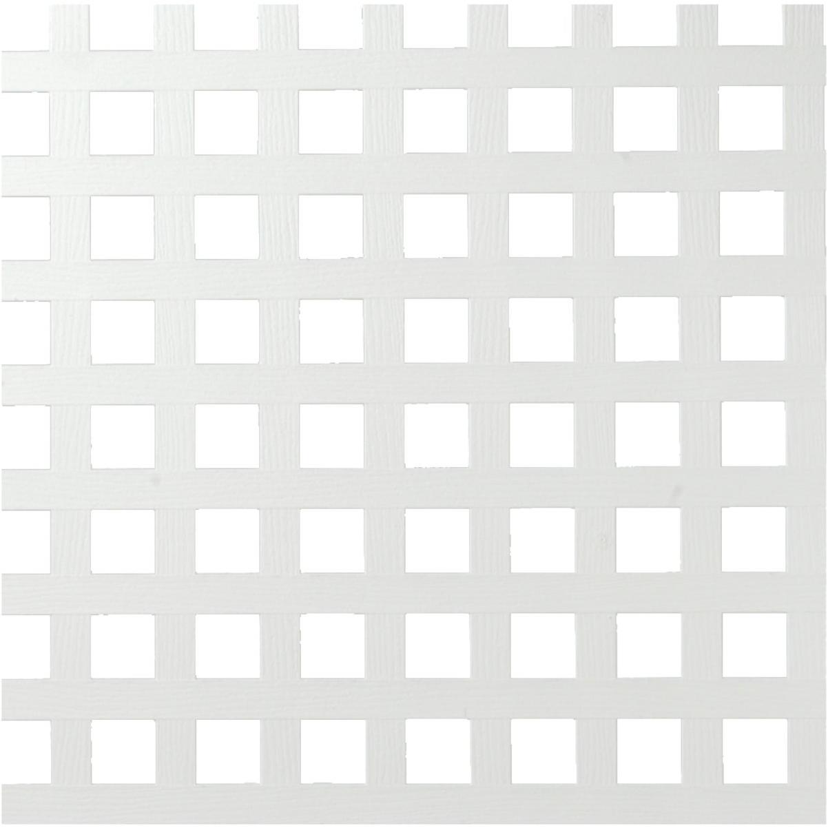 Deckorators 4 Ft. W x 8 Ft. L x 3/16 In. Thick White Vinyl Privacy Square Lattice Panel