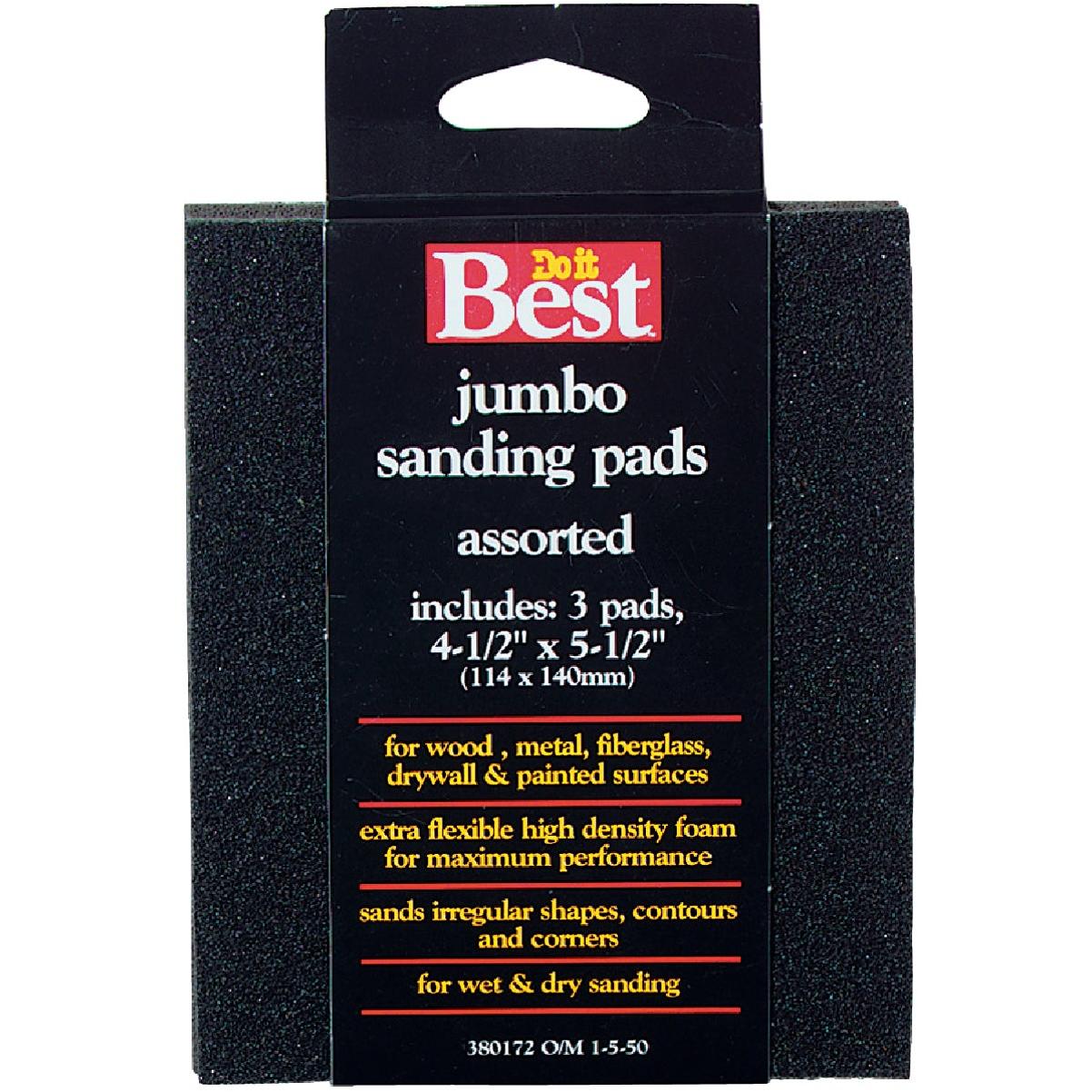 Do it Best Flex 4-1/2 In. x 5-1/2 In. x 1 In. Assorted Sanding Sponge (3-Pack)