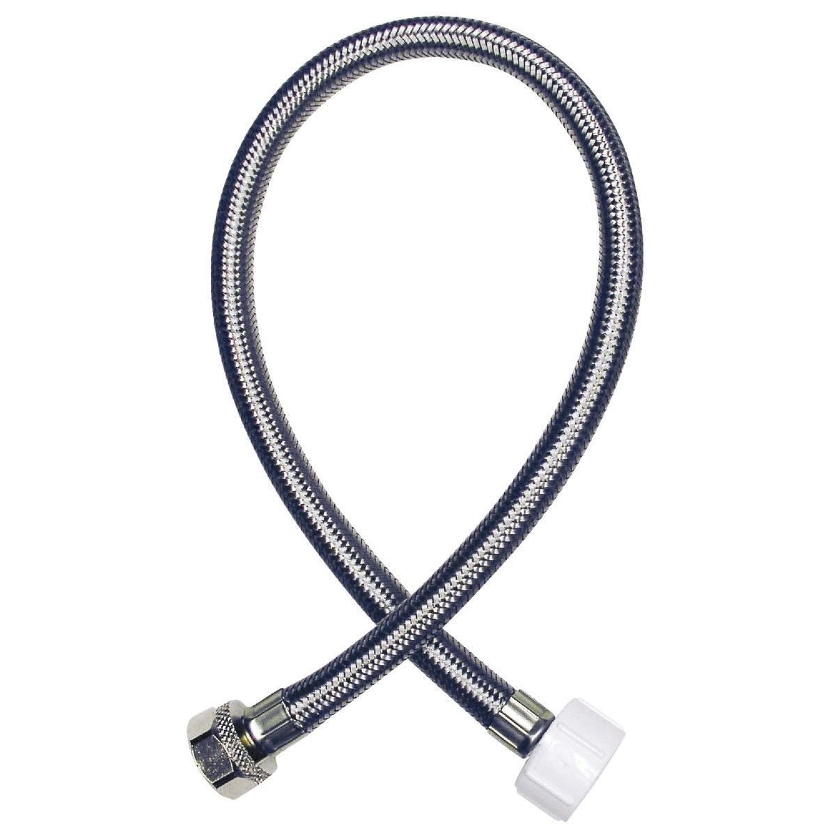 Do it Best 1/2 In. FIP x 7/8 In. BC x 16 In. Braided Stainless Steel Toilet Supply Line