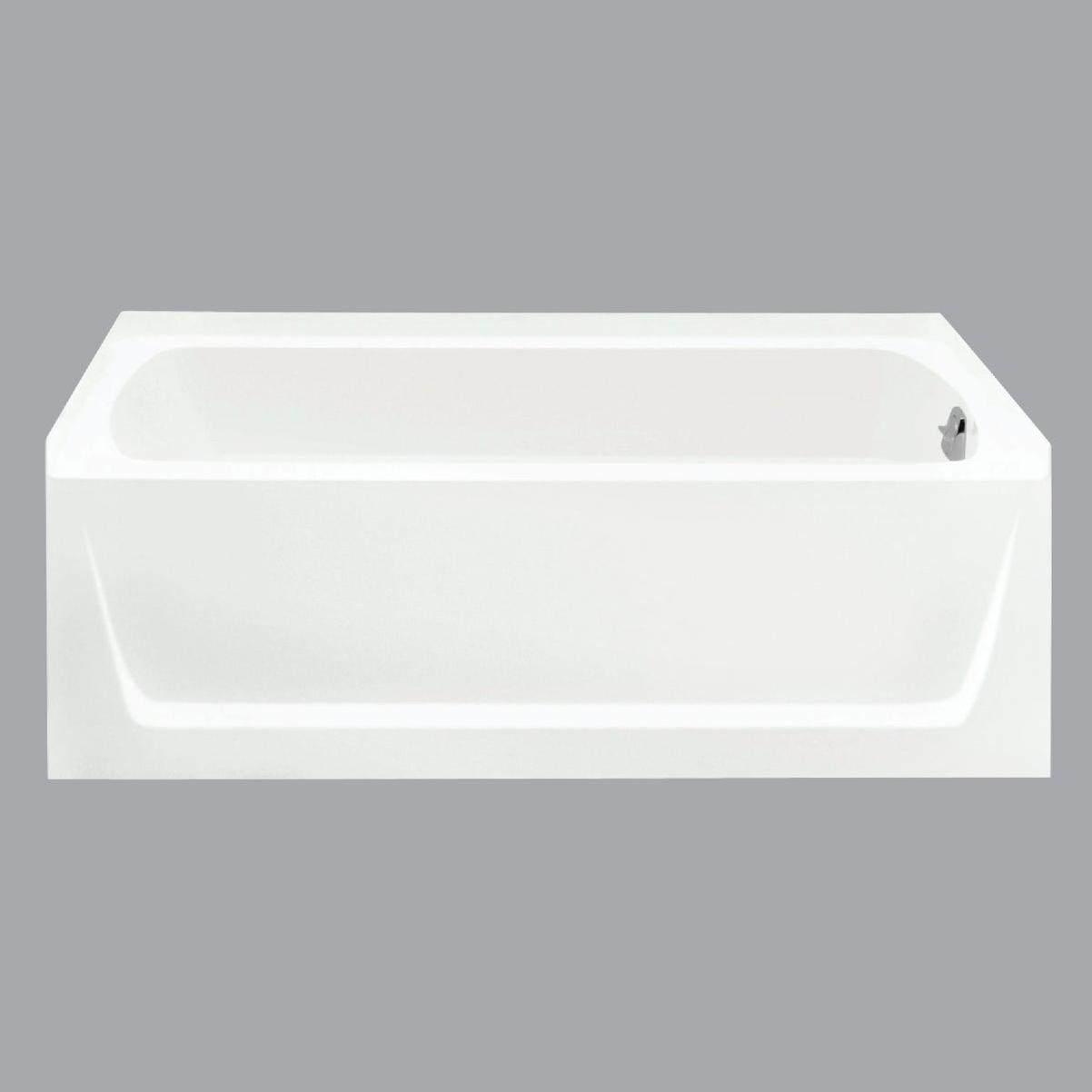 Sterling Ensemble 60 In. L X 32 In. W Right Drain Rectangular Alcove Bathtub in White