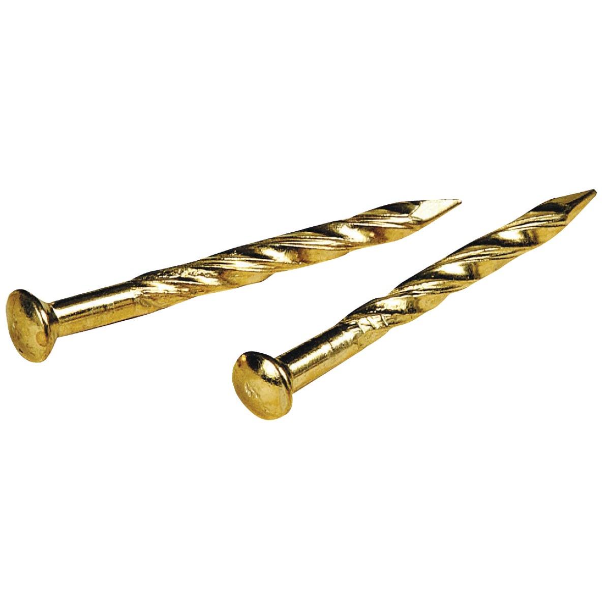 Hillman Anchor Wire 1-1/4 In. 13 ga Brass Plated Trim Nails (27-Count, 1 Oz.)