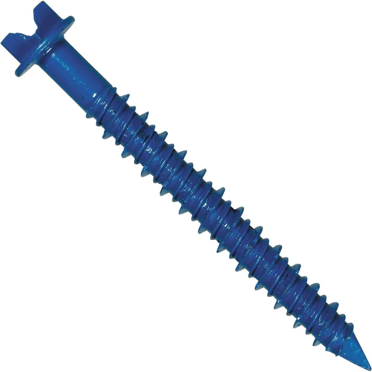 Hillman 1/4 In. x 1-3/4 In. Hex Washer Tapper Concrete Screw Anchor (100-Count)