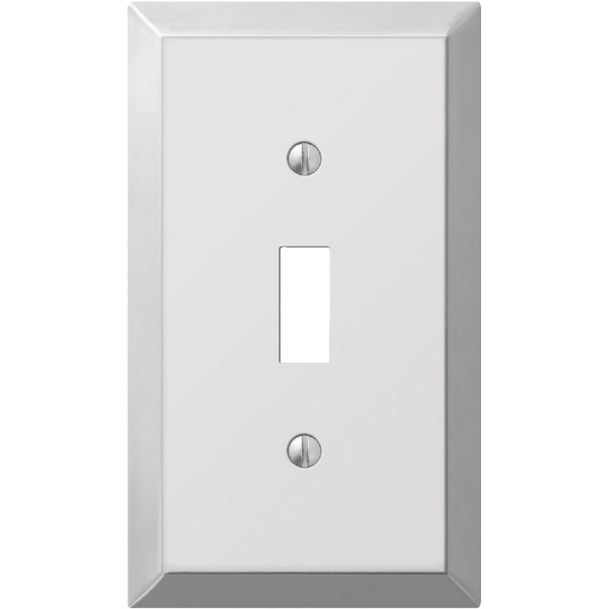 Amerelle 1-Gang Stamped Steel Toggle Switch Wall Plate, Polished Chrome