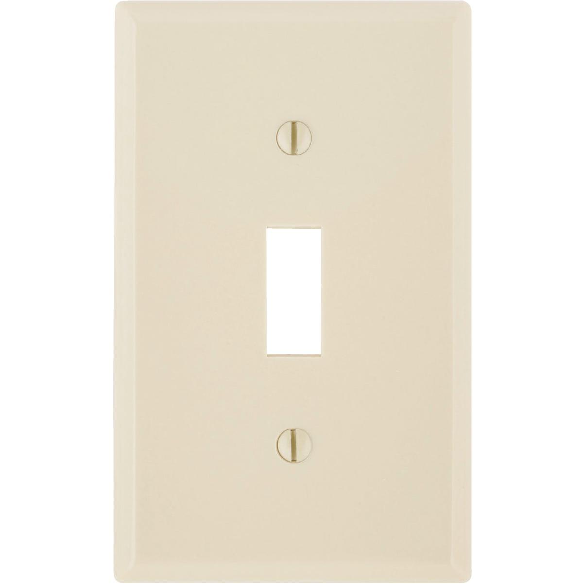 Leviton 1-Gang Plastic Toggle Switch Wall Plate, Ivory
