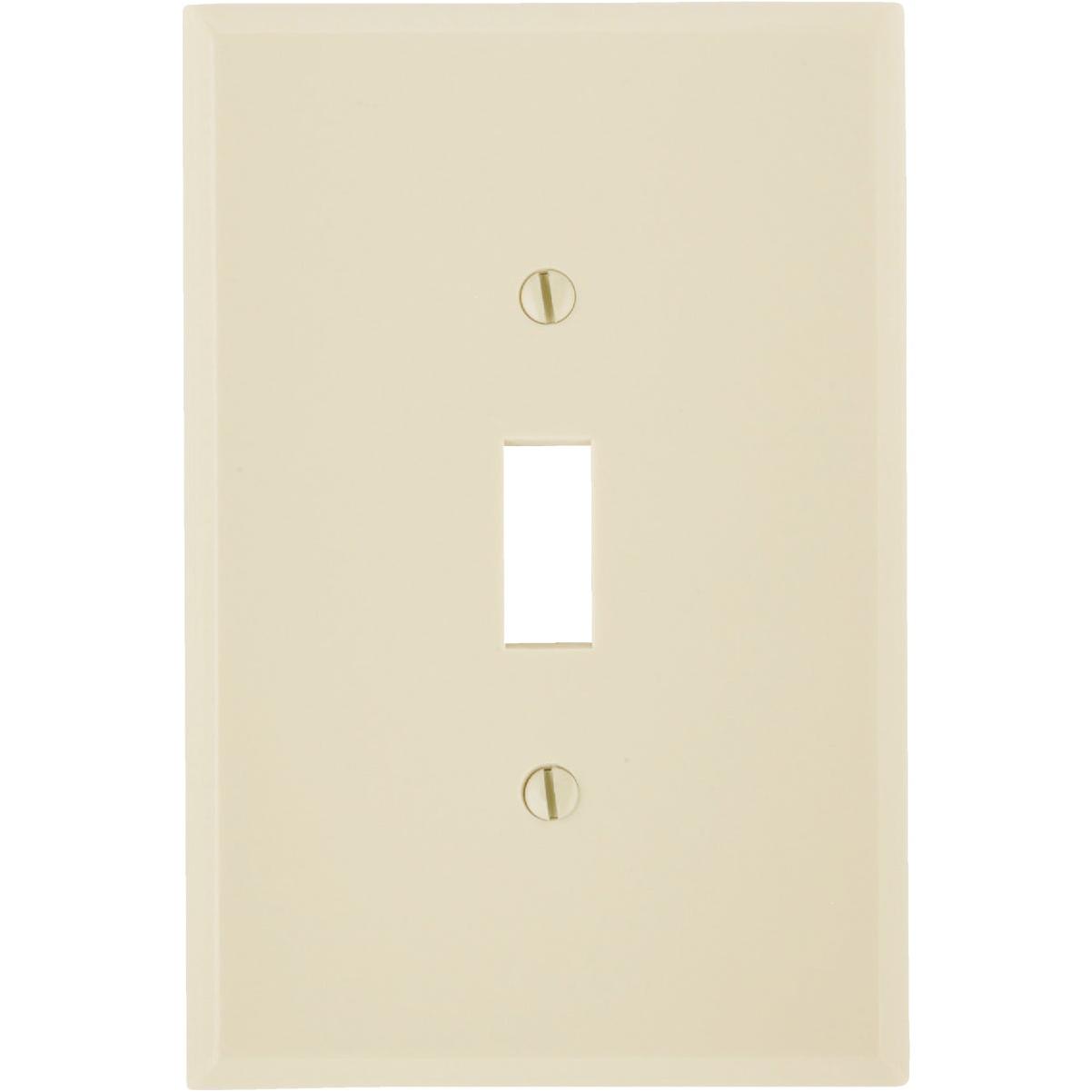 Leviton 1-Gang Plastic Oversized Toggle Switch Wall Plate, Ivory