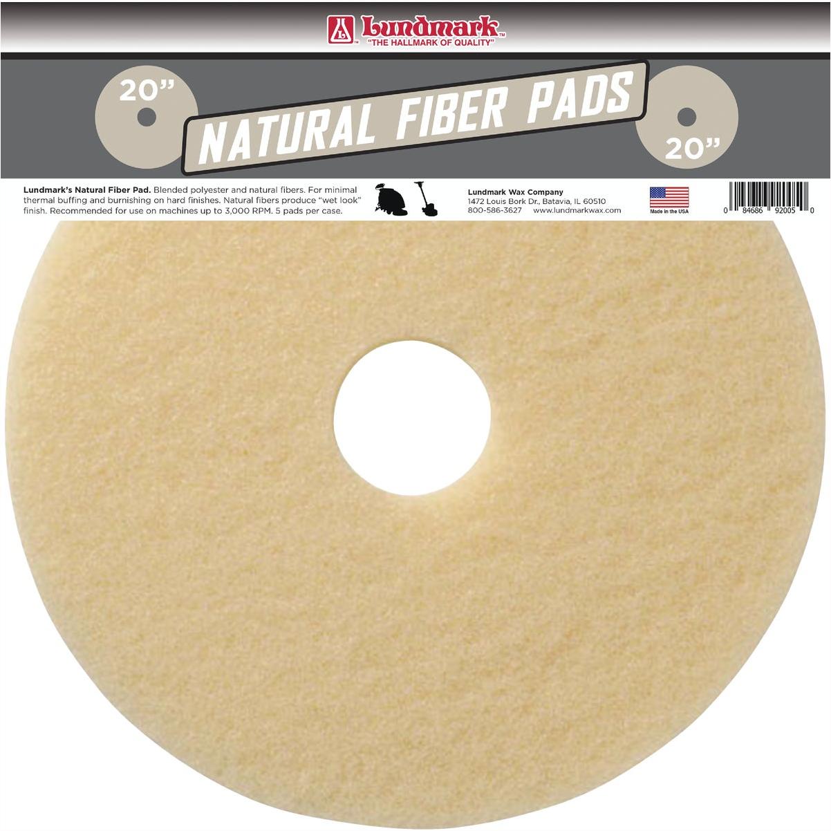 Lundmark 20 In. Natural Hair & Synthetic Fiber Buffing Pad (5-Pack)
