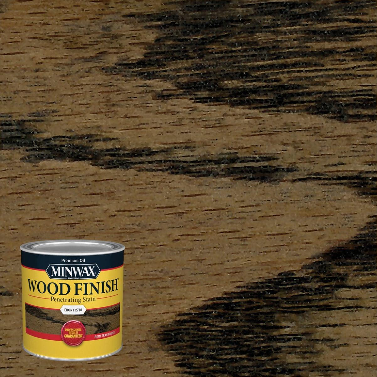 Minwax Wood Finish Penetrating Stain, Ebony, 1/2 Pt.