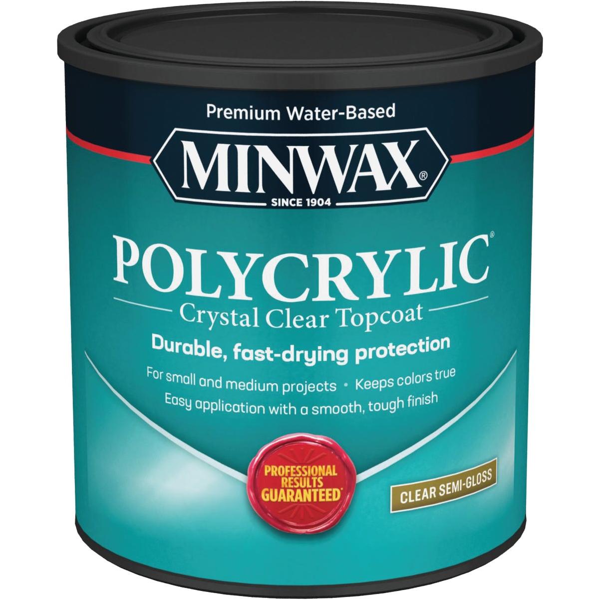 Minwax Polycrylic 1 Qt. Semi-Gloss Water Based Protective Finish