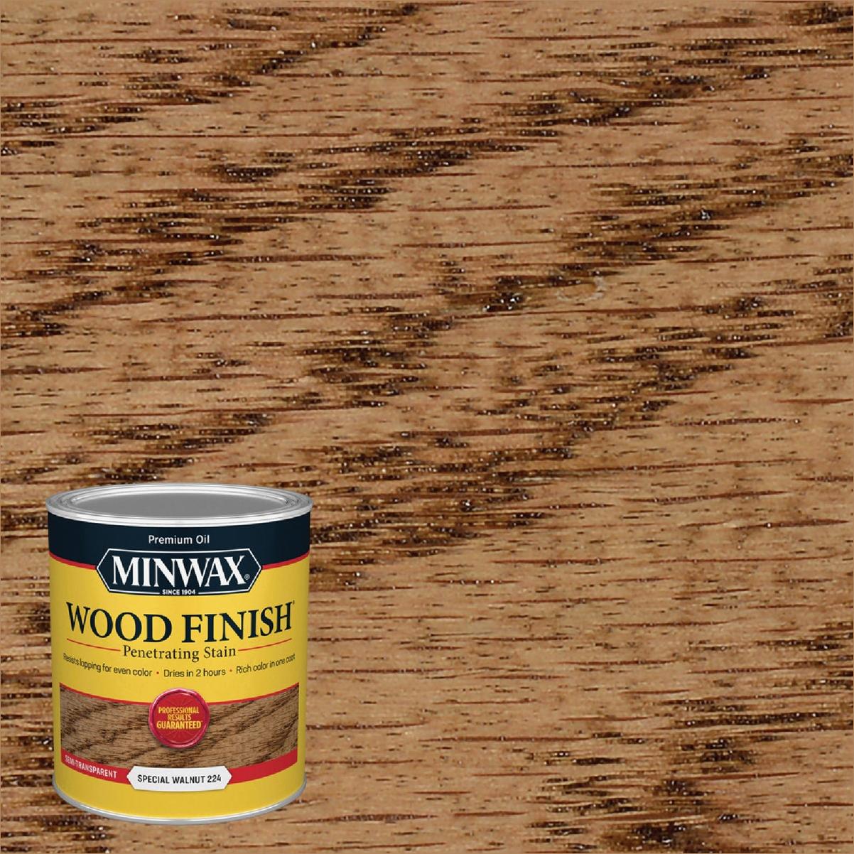 Minwax Wood Finish Penetrating Stain, Special Walnut, 1 Qt.