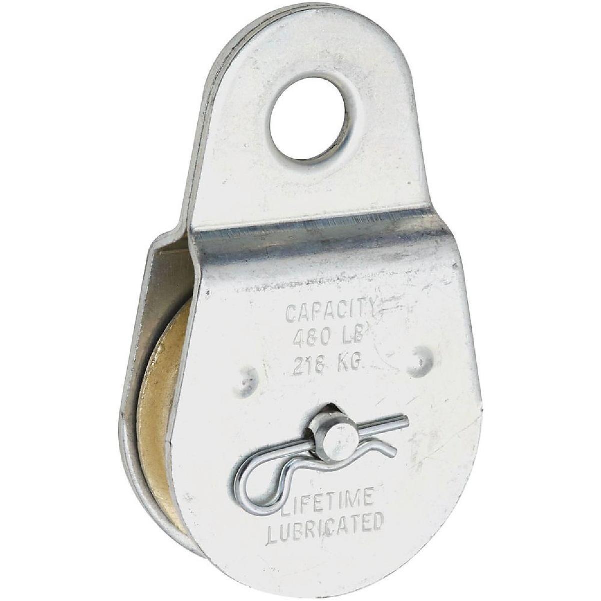 National Hardware 2 In. O.D. Single Fixed Eye Steel Rope Pulley