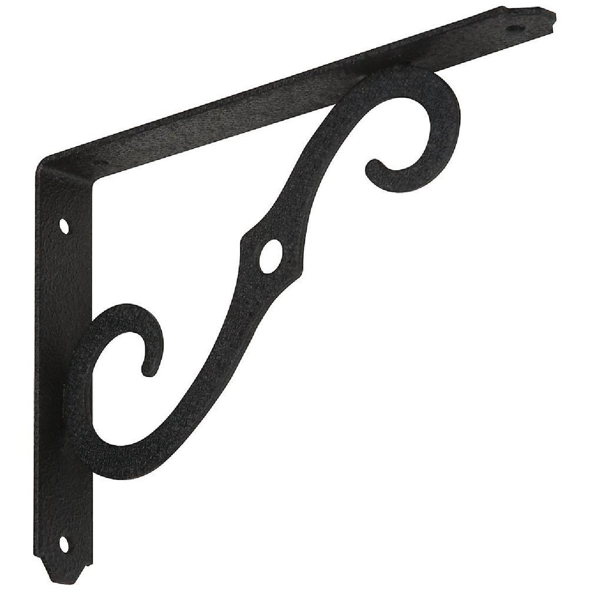 National Hardware 8 In. D. x 5-1/2 In. H. Black Steel Ornamental Shelf Bracket/Plant Hanger
