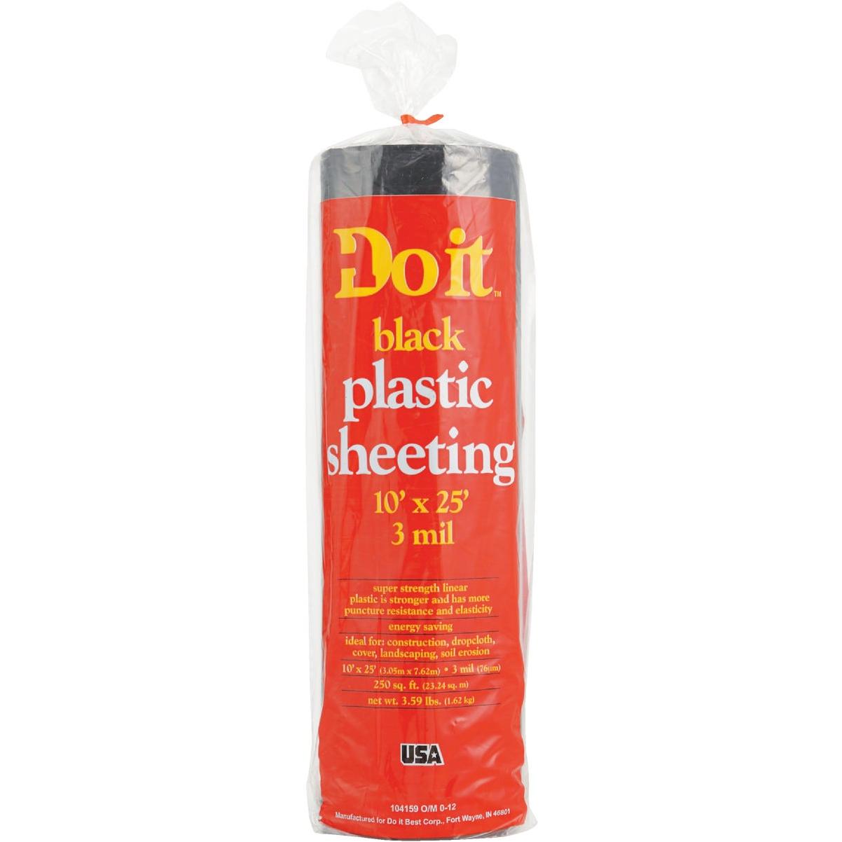 Film-Gard 10 Ft. x 25 Ft. Black 3 Mil Poly Film Sheeting