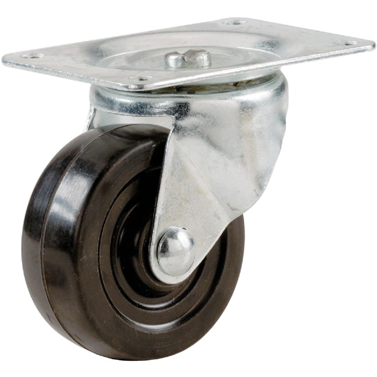 Shepherd Hardware 2-1/2 In. General-Duty Soft Rubber Swivel Plate Caster