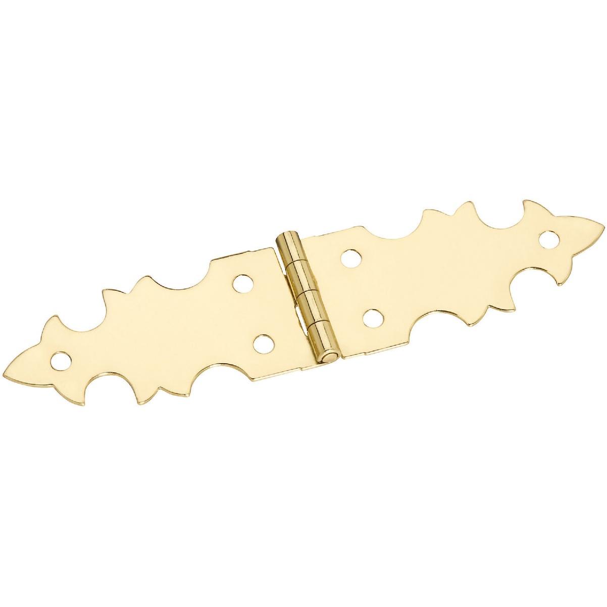National Hardware 5/8 In. x 2-3/4 In. Brass Miniature Decorative Hinge (2-Pack)