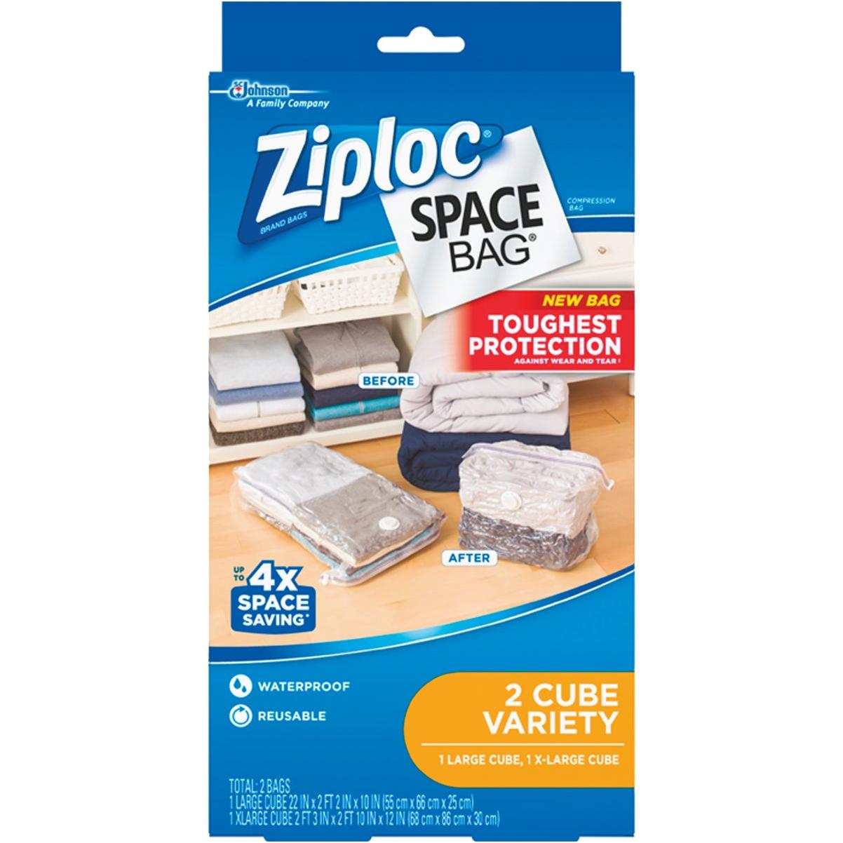 HARDWARE INTER Ziploc Space Bag Vacuum Seal Cube Variety Pack (2Pack