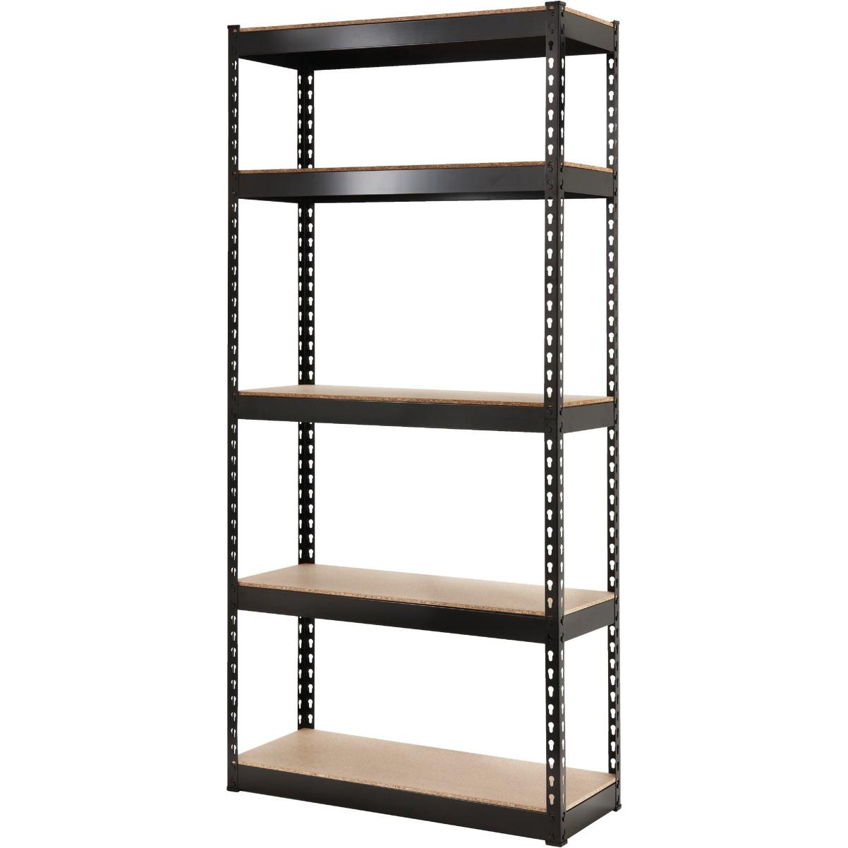 L-Beam 34 In. x 72 In. x 14 In. Black Steel 5-Tier Shelving
