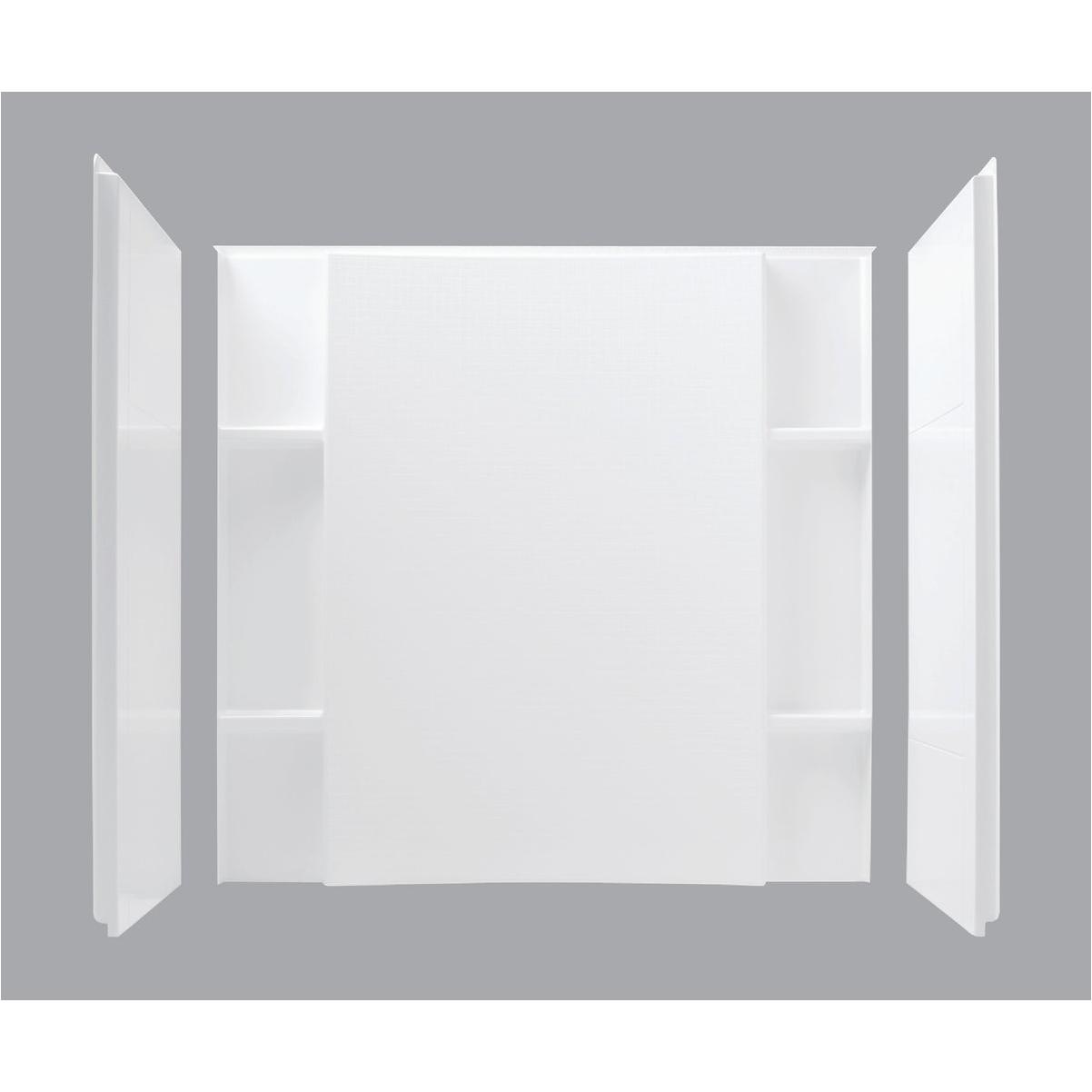 Sterling Accord 48 In. x 55.125 In. x 36 In. Alcove Shower Wall Set in White (3-Piece)