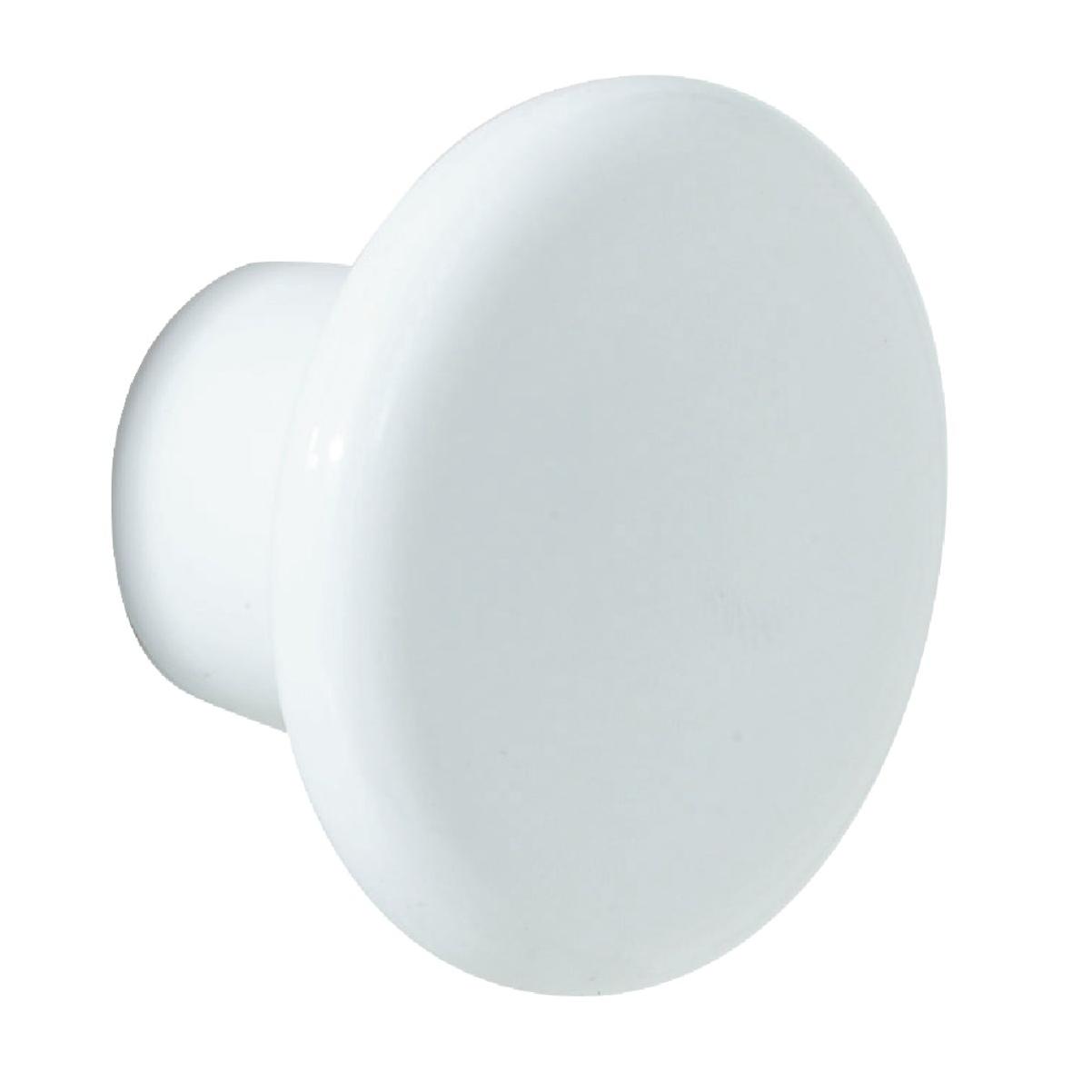 Amerock Everyday Heritage Round White Plastic Cabinet Knob