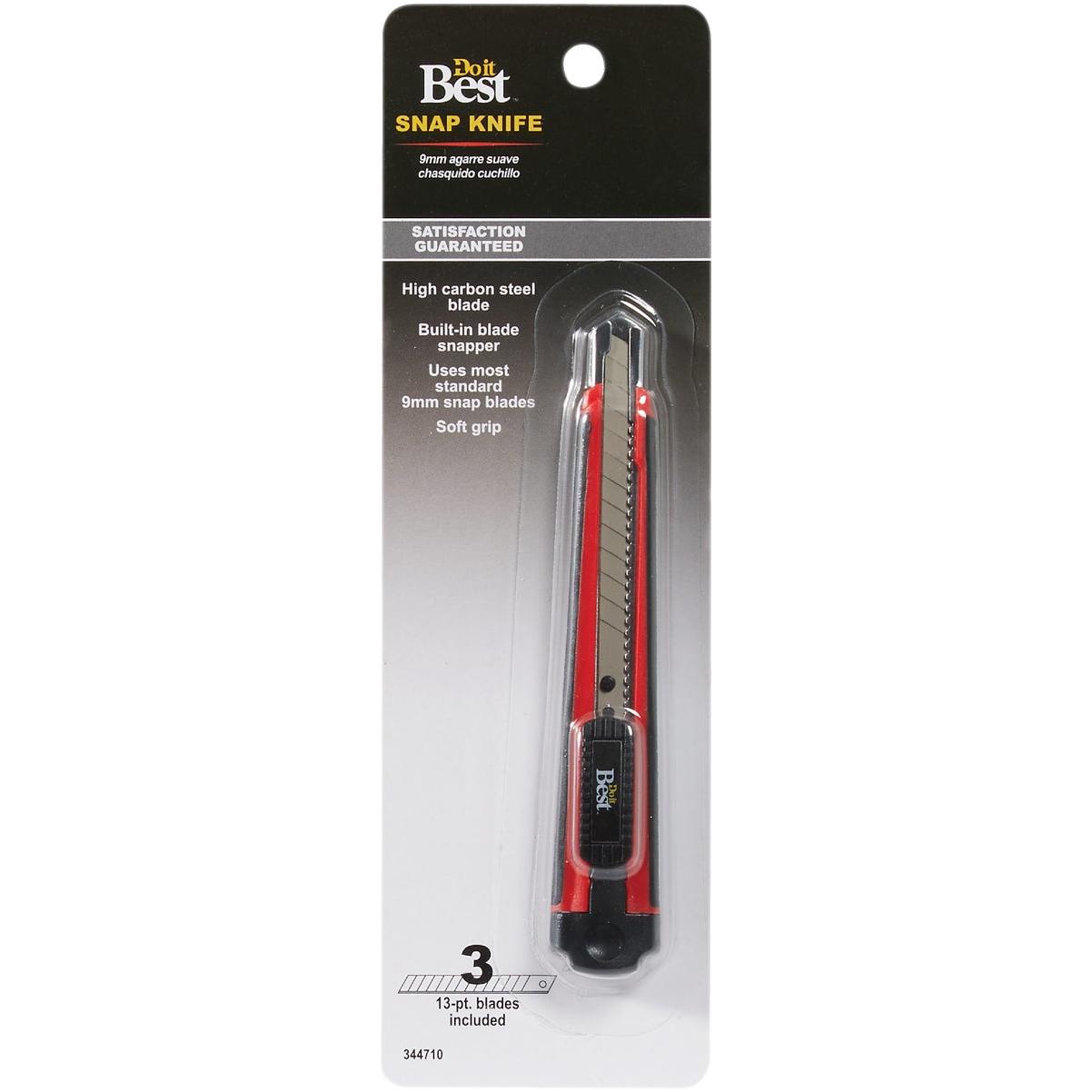 Do it 9mm 13-Point Blade Soft Grip Handle Knife