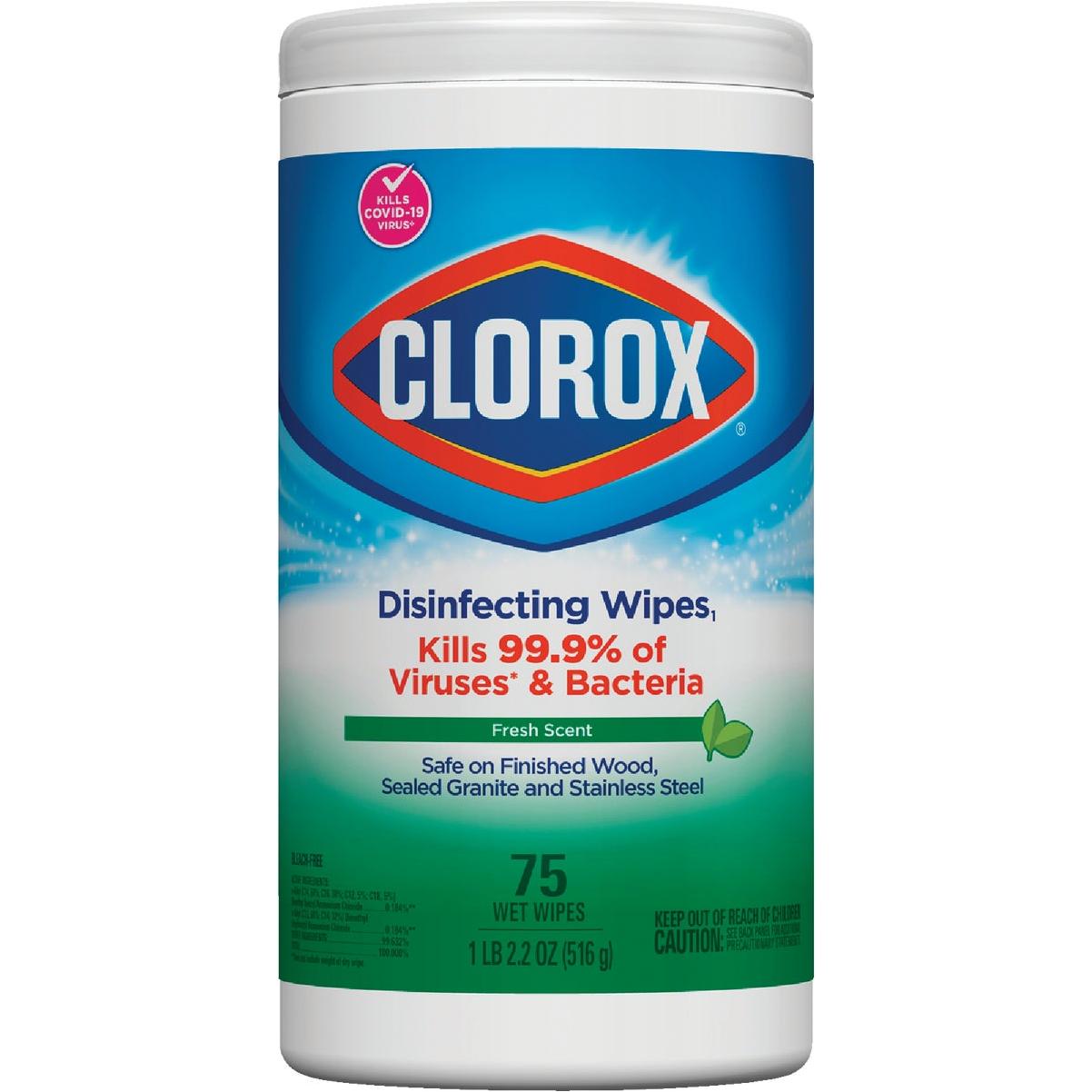 Clorox Fresh Scent Disinfecting Cleaning Wipes Tub (75-Count)