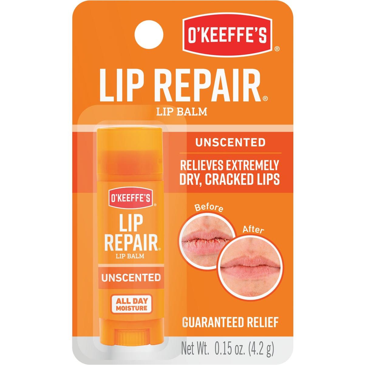 O'Keeffe's Original Unflavored Lip Repair, 0.15 Oz.