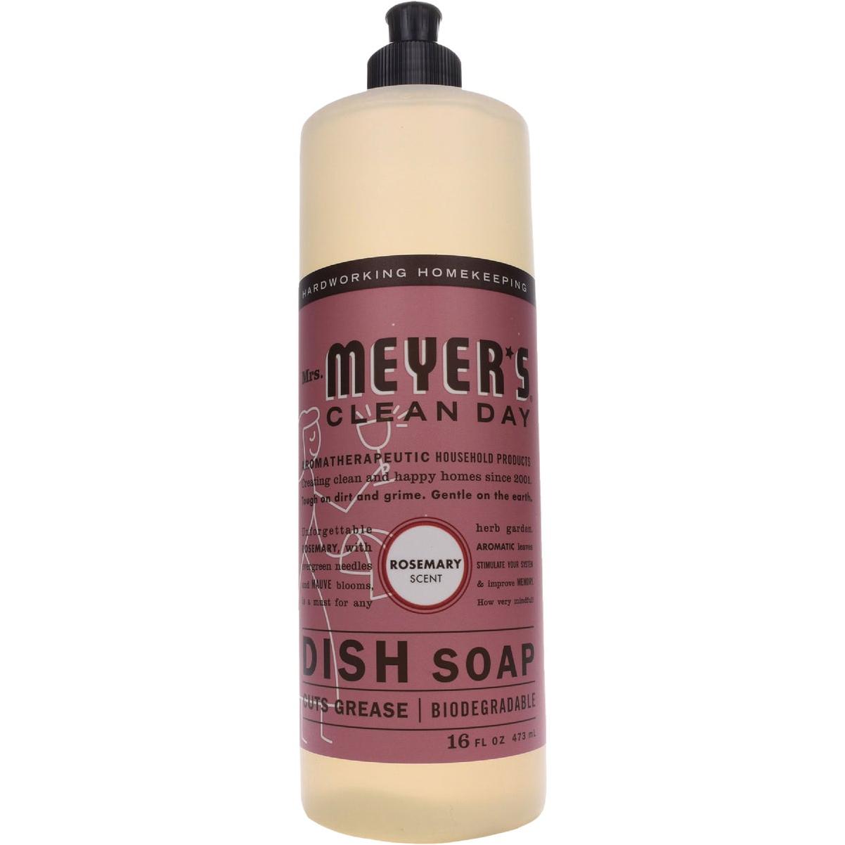 Mrs. Meyer's Clean Day 16 Oz. Rosemary Scent Liquid Dish Soap