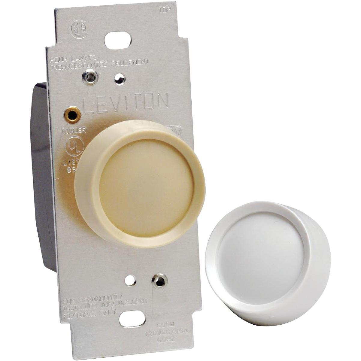 Leviton Trimatron White/Light Almond Push On/Off Rotary Dimmer Switch