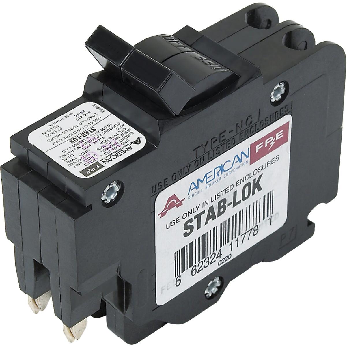 Connecticut Electric 50A Double-Pole Standard Trip Packaged Replacement Circuit Breaker For Federal Pacific