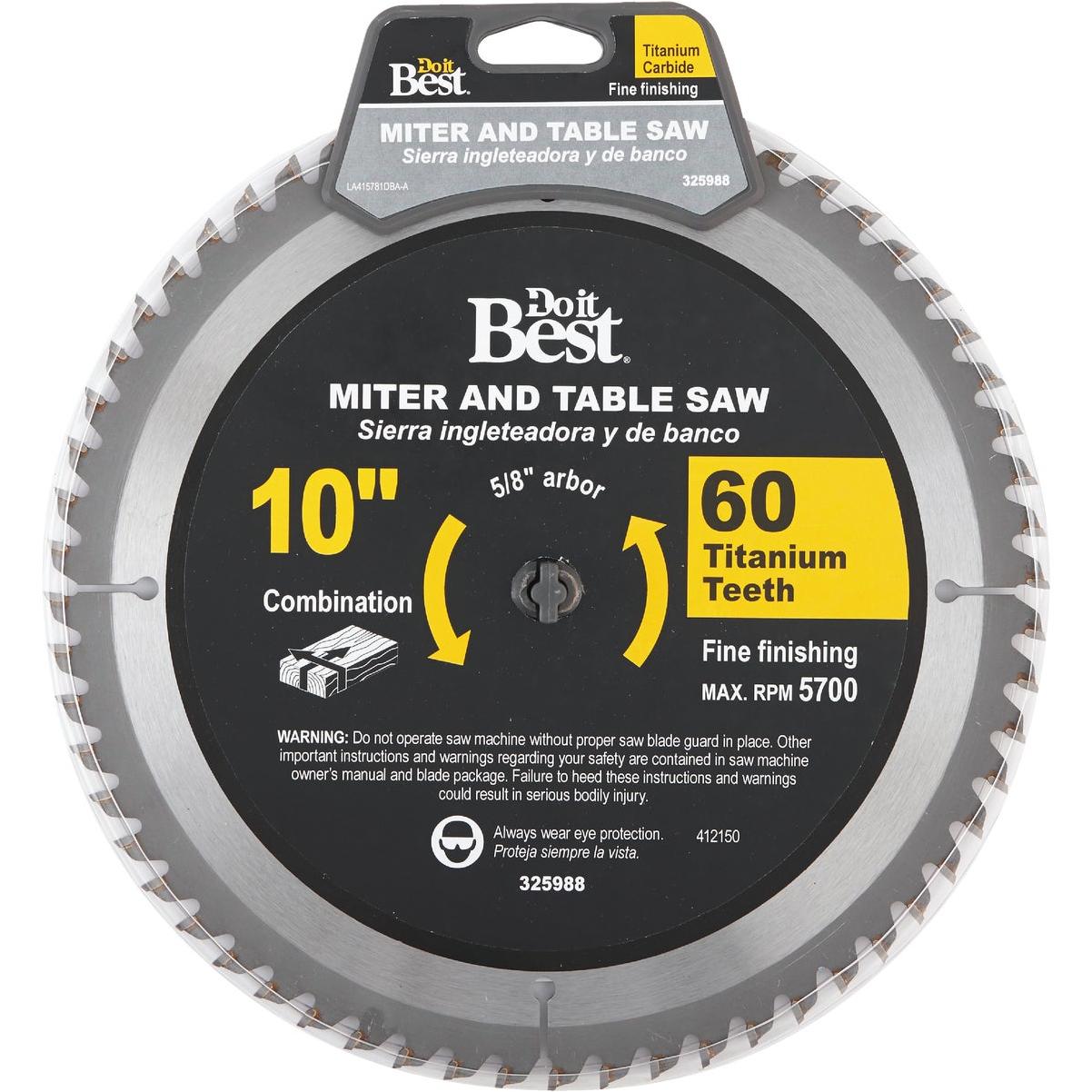 Do it Best 10 In. 60-Tooth Combination Circular Saw Blade