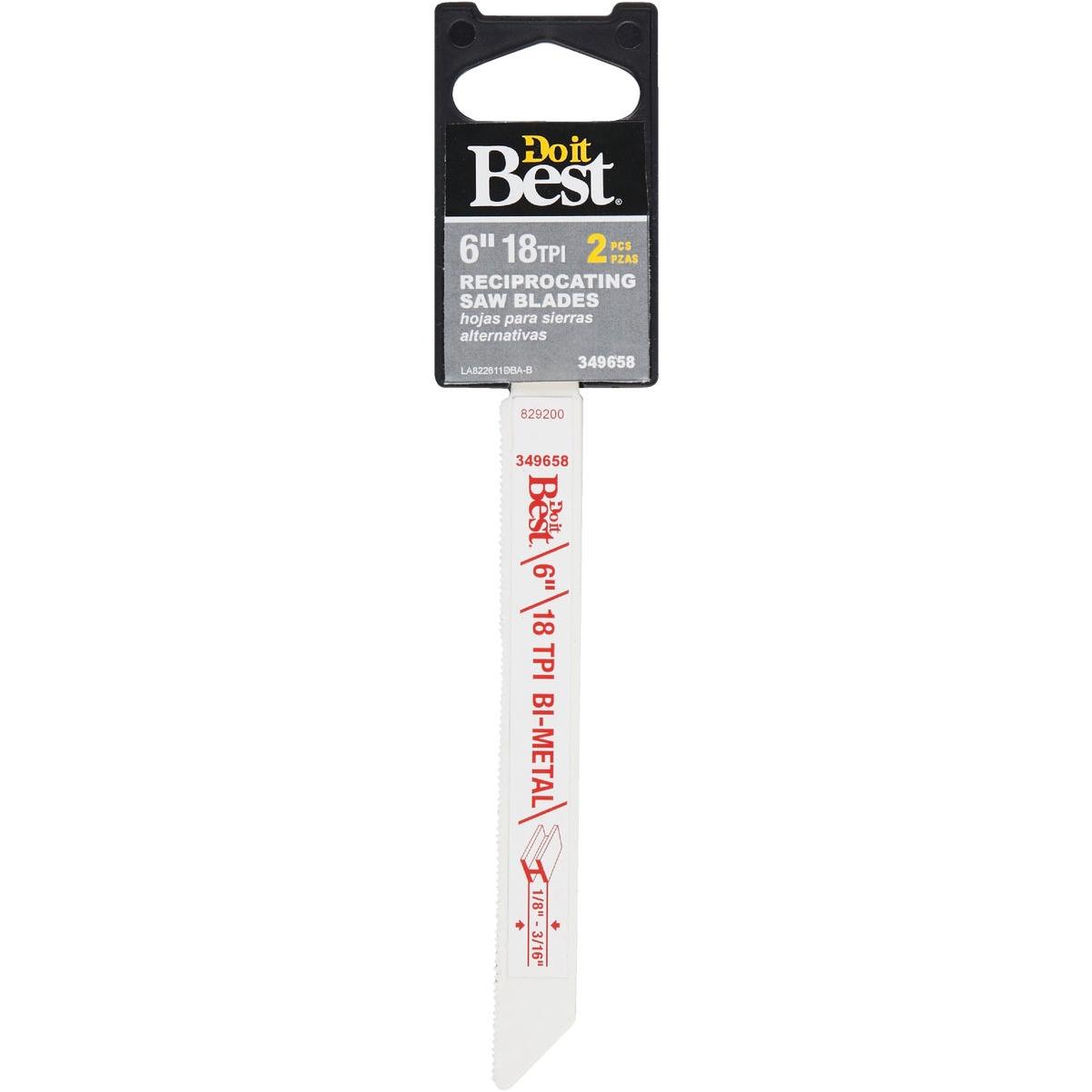 Do it Best 6 In. 18 TPI Bi-Metal Thin Metal Reciprocating Saw Blade (2-Pack)