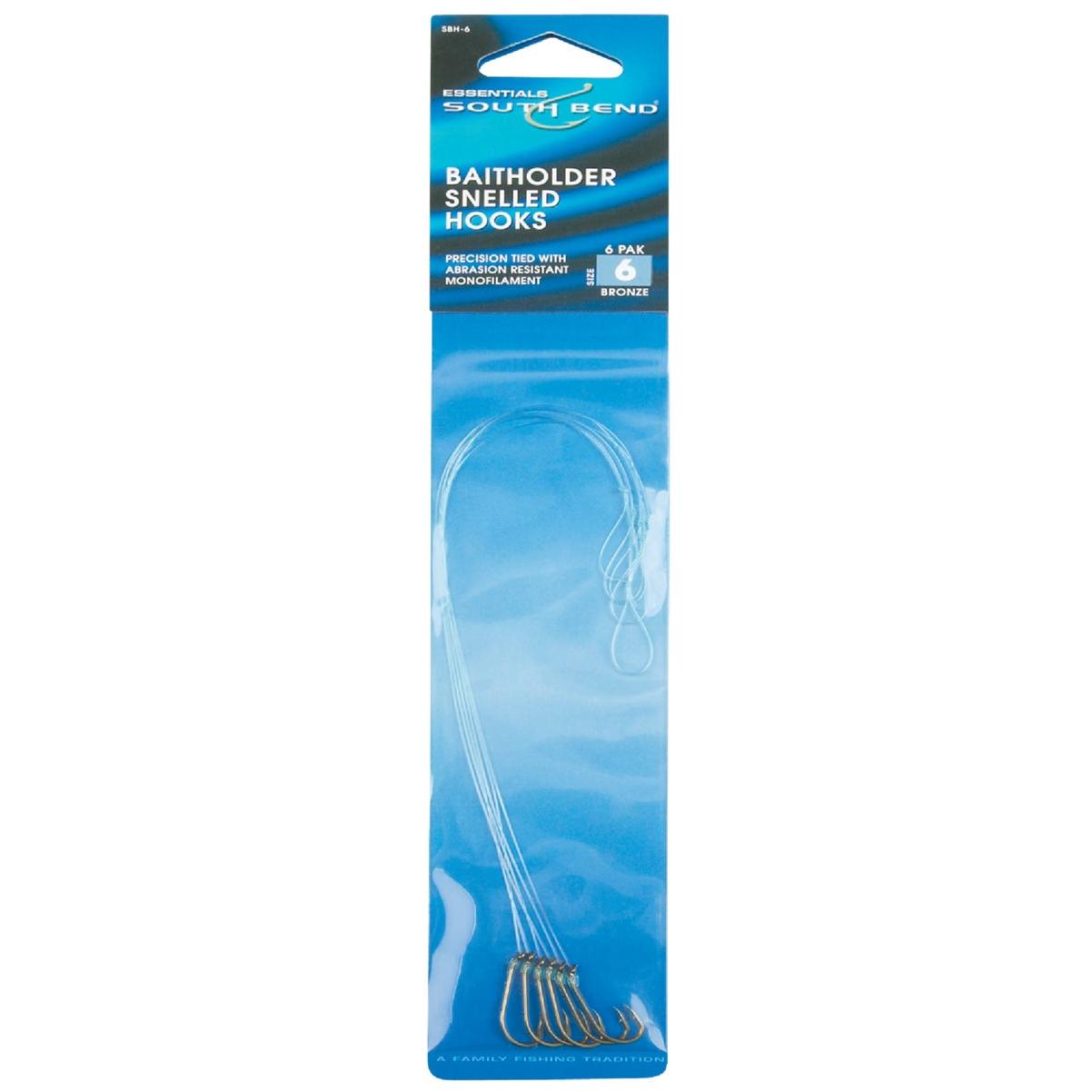 Vanguard Size 6 Baitholder Bronze Snelled Hooks (6-Pack)